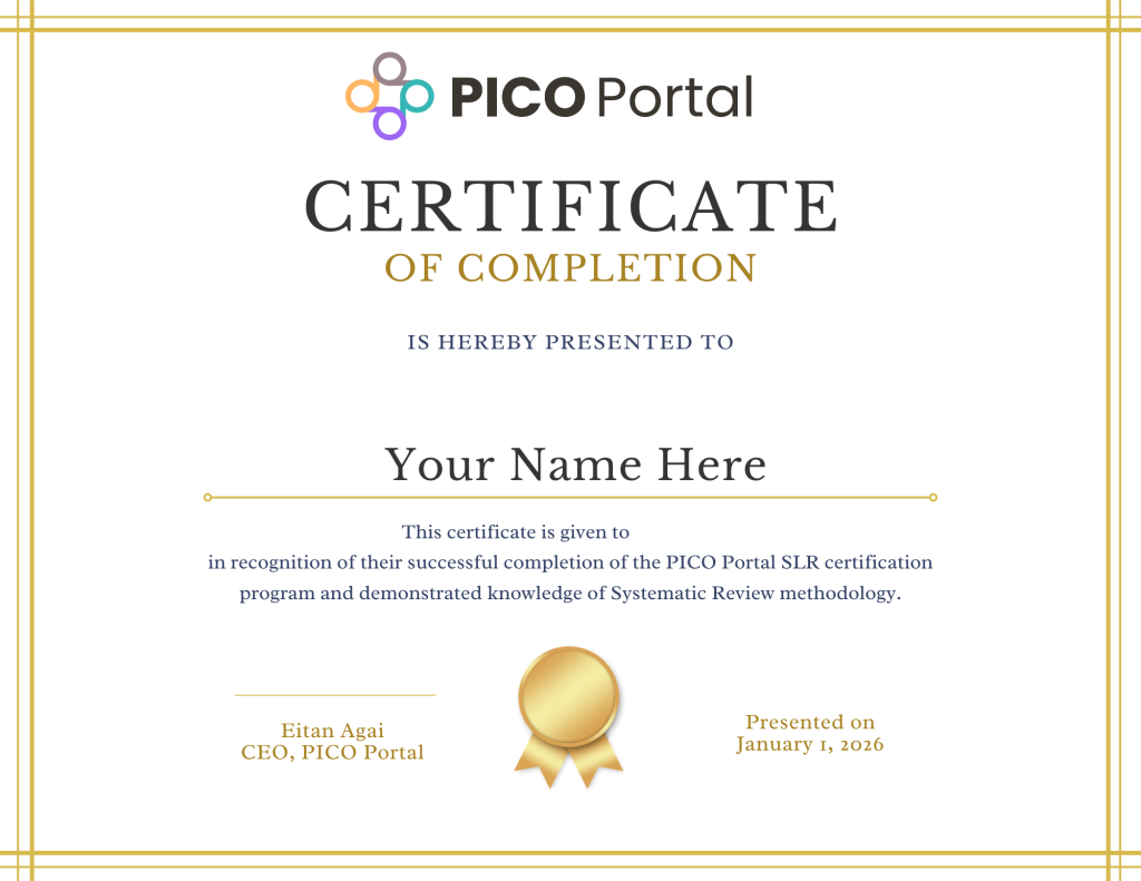PICO Portal SLR Certification
